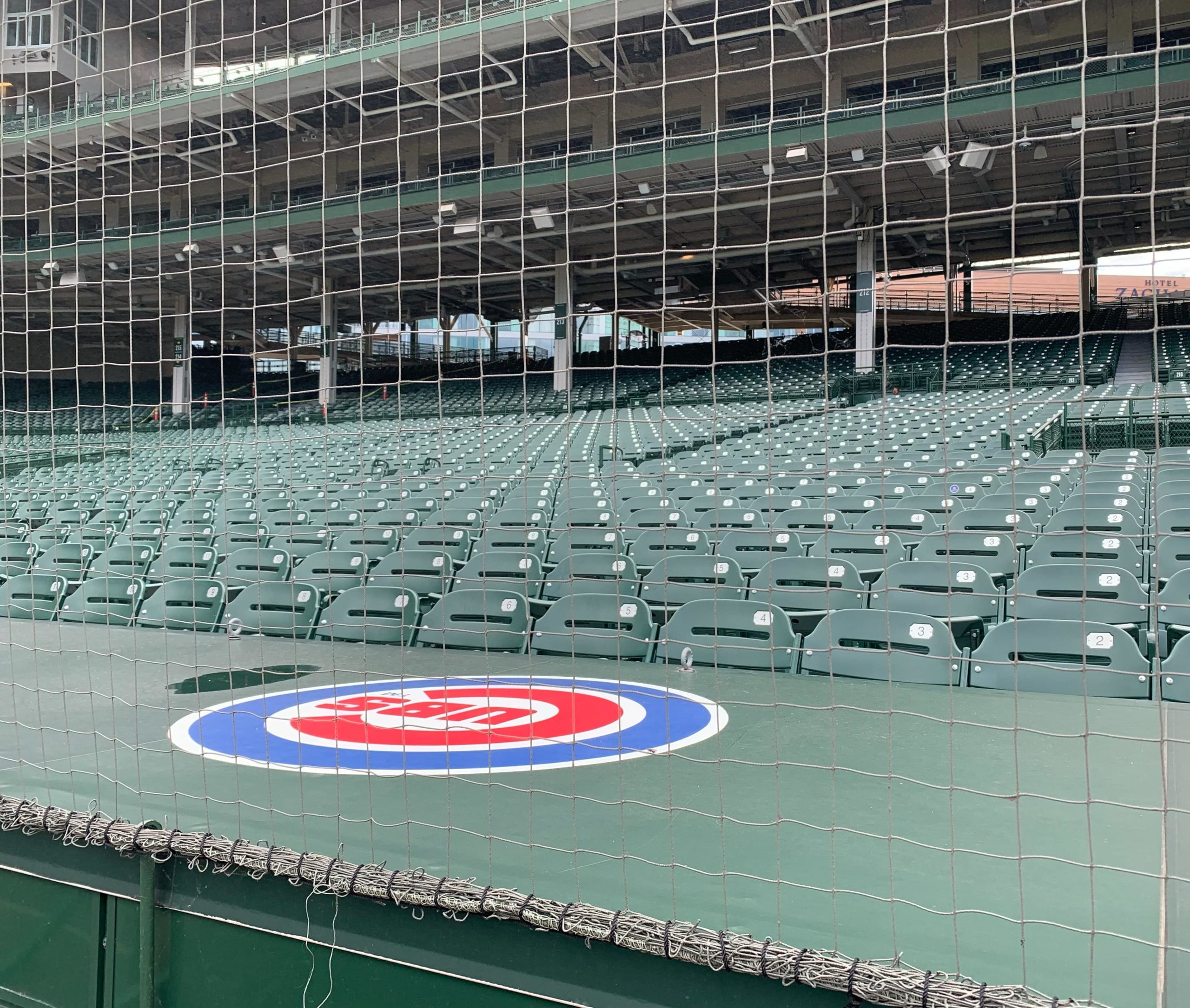 Chicago cubs dugout in Wrigley Field