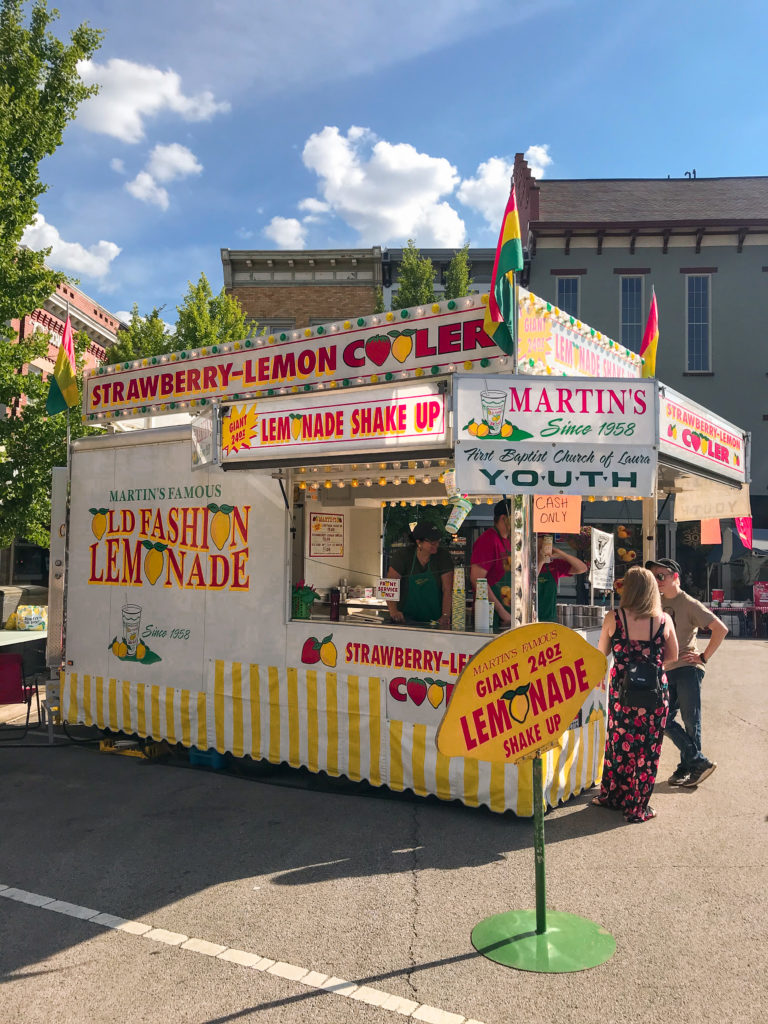 Martin's Famous Old Fashioned Lemonade stand at Troy's Strawberry Jam 2021